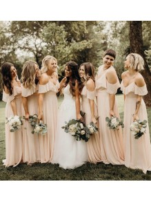 Long Chiffon Spaghetti Straps Bridesmaid Dresses 902045 Long Chiffon Spaghetti Straps Bridesmaid Dresses 902045