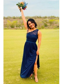 Long Royal Blue Chiffon and Lace Floor Length Bridesmaid Dresses 902047 Long Royal Blue Chiffon and Lace Floor Length Bridesmaid Dresses 902047