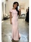 Long Pink Mermaid Floor Length Bridesmaid Dresses 902050