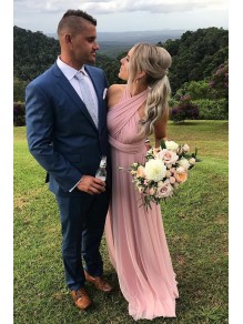 Long Pink Chiffon Floor Length Bridesmaid Dresses 902052 Long Pink Chiffon Floor Length Bridesmaid Dresses 902052