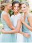 High Low Blue Tulle Bridesmaid Dresses 902054