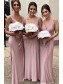 Sheath/Column V Neck Long Bridesmaid Dresses 902055 Sheath/Column V Neck Long Bridesmaid Dresses 902055