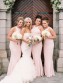 Long Pink Mermaid Floor Length Bridesmaid Dresses 902065 Long Pink Mermaid Floor Length Bridesmaid Dresses 902065