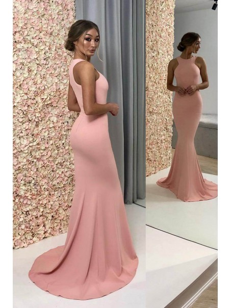 Long Pink Mermaid Floor Length Bridesmaid Dresses 902065 Long Pink Mermaid Floor Length Bridesmaid Dresses 902065