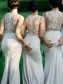 Mermaid Lace Long Floor Length Bridesmaid Dresses 902071