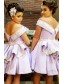 Short Lavender Off the Shoulder Bridesmaid Dresses 902073 Short Lavender Off the Shoulder Bridesmaid Dresses 902073