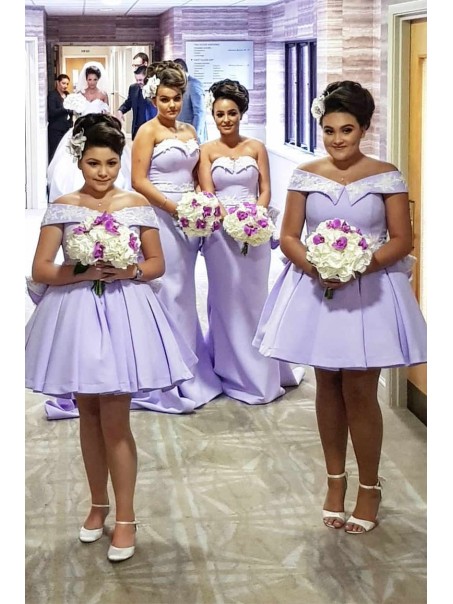 Short Lavender Off the Shoulder Bridesmaid Dresses 902073 Short Lavender Off the Shoulder Bridesmaid Dresses 902073