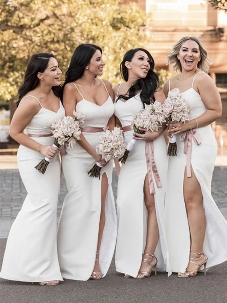 Long Mermaid Spaghetti Straps Bridesmaid Dresses 902080 Long Mermaid Spaghetti Straps Bridesmaid Dresses 902080