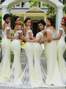 Mermaid Off the Shoulder Lace Long Bridesmaid Dresses 902081 Mermaid Off the Shoulder Lace Long Bridesmaid Dresses 902081