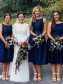 Short Navy Blue Knee Length Bridesmaid Dresses 902090 Short Navy Blue Knee Length Bridesmaid Dresses 902090