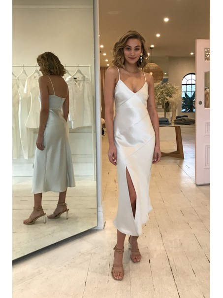 Spaghetti Straps Tea Length Bridesmaid Dresses 902101