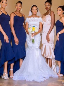 Long Royal Blue Mermaid Bridesmaid Dresses 902104 Long Royal Blue Mermaid Bridesmaid Dresses 902104