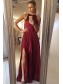 Long Burgndy Floor Length Bridesmaid Dresses 902106
