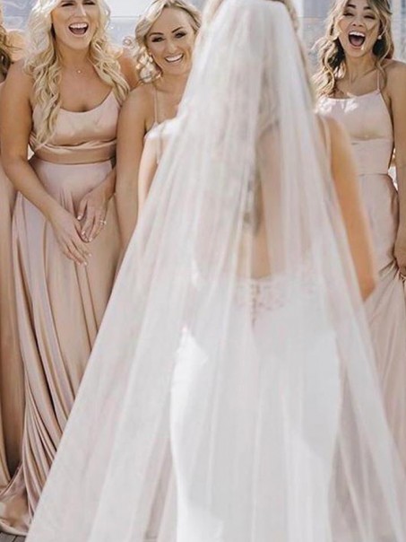 A-Line Spaghetti Straps Long Bridesmaid Dresses 902114 A-Line Spaghetti Straps Long Bridesmaid Dresses 902114