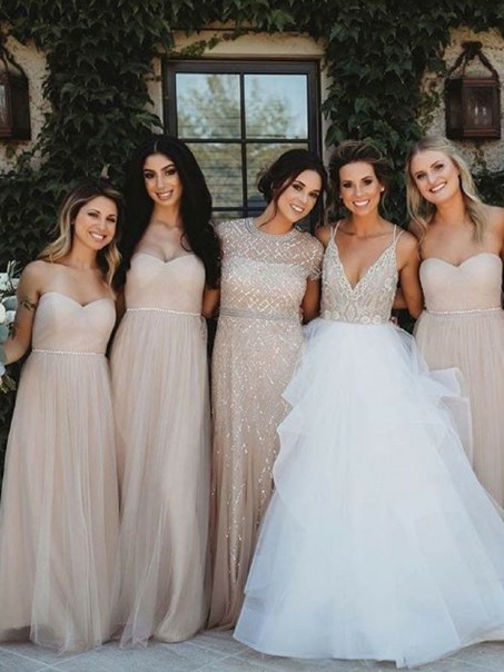 A-Line Sweetheart Long Tulle Floor Length Bridesmaid Dresses 902119 A-Line Sweetheart Long Tulle Floor Length Bridesmaid Dresses 902119