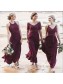 Modest Long Grape Purple Chiffon and Lace Bridesmaid Dresses 902125 Modest Long Grape Purple Chiffon and Lace Bridesmaid Dresses 902125