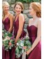 Long Grape Purple Floor Length Bridesmaid Dresses 902132