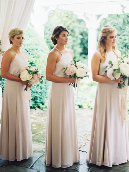 A-Line Spaghetti Straps Long Chiffon Bridesmaid Dresses 902144 A-Line Spaghetti Straps Long Chiffon Bridesmaid Dresses 902144