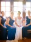 Long Royal Blue One Shoulder Bridesmaid Dresses 902147
