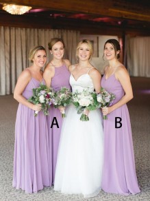 Modest Spaghetti Straps Chiffon Long Bridesmaid Dresses 902151 Modest Spaghetti Straps Chiffon Long Bridesmaid Dresses 902151