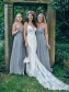 Modest Long Grey Lace and Chiffon Bridesmaid Dresses 902153 Modest Long Grey Lace and Chiffon Bridesmaid Dresses 902153