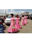 Mermaid Long Pink Off the Shoulder Bridesmaid Dresses 902159