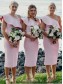 Short Pink One Shoulder Bridesmaid Dresses 902164 Short Pink One Shoulder Bridesmaid Dresses 902164