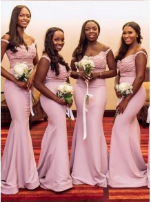 Long Pink Beaded Lace Floor Length Mermaid Bridesmaid Dresses 902172 Long Pink Beaded Lace Floor Length Mermaid Bridesmaid Dresses 902172