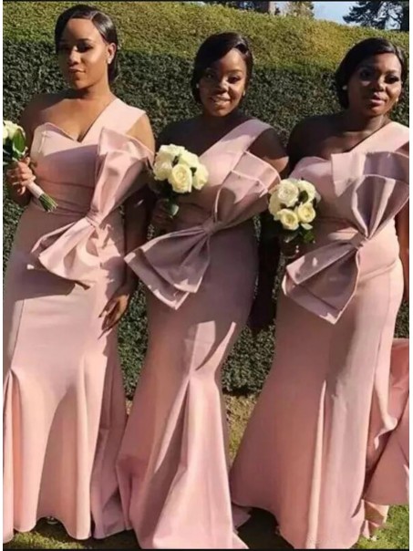 Long Mermaid One Shoulder Bridesmaid Dresses 902176