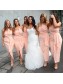 Short Pink Tea Length Strapless Bridesmaid Dresses 902183 Short Pink Tea Length Strapless Bridesmaid Dresses 902183