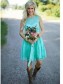 Short Knee Length Lace Bridesmaid Dresses 902189