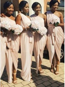 Long Sheath One Shoulder Bridesmaid Dresses 902191 Long Sheath One Shoulder Bridesmaid Dresses 902191
