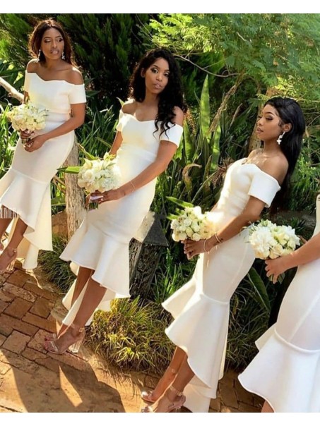 Mermaid Off the Shoulder Asymmetrical Bridesmaid Dresses 902199 Mermaid Off the Shoulder Asymmetrical Bridesmaid Dresses 902199