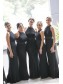 Long Black Mermaid Floor Length Bridesmaid Dresses 902200 Long Black Mermaid Floor Length Bridesmaid Dresses 902200