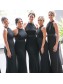 Long Black Mermaid Floor Length Bridesmaid Dresses 902200 Long Black Mermaid Floor Length Bridesmaid Dresses 902200