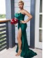 Long Green Floor Length Mermaid Bridesmaid Dresses 902203 Long Green Floor Length Mermaid Bridesmaid Dresses 902203