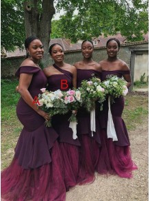 Long Mermaid Grape Purple Bridesmaid Dresses 902206 Long Mermaid Grape Purple Bridesmaid Dresses 902206