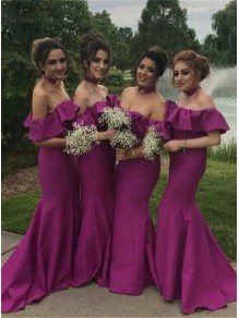 Long Purple Strapless Mermaid Bridesmaid Dresses 902209 Long Purple Strapless Mermaid Bridesmaid Dresses 902209