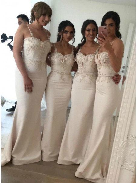 Long Mermaid Lace Spaghetti Straps Bridesmaid Dresses 902216 Long Mermaid Lace Spaghetti Straps Bridesmaid Dresses 902216