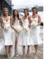 Short White Mermaid Bridesmaid Dresses 902222 Short White Mermaid Bridesmaid Dresses 902222