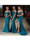 Mermaid Off the Shoulder Long Bridesmaid Dresses 902227