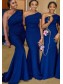 Long Royal Blue Mermaid One Shoulder Bridesmaid Dresses 902233 Long Royal Blue Mermaid One Shoulder Bridesmaid Dresses 902233