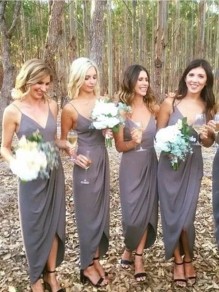 Sheath/Column Spaghetti Straps Bridesmaid Dresses 902240 Sheath/Column Spaghetti Straps Bridesmaid Dresses 902240