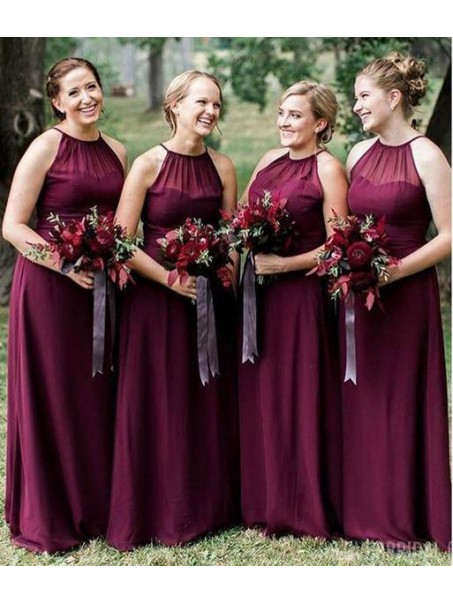 Long Grape Purple Chiffon Floor Length Bridesmaid Dresses 902242 Long Grape Purple Chiffon Floor Length Bridesmaid Dresses 902242