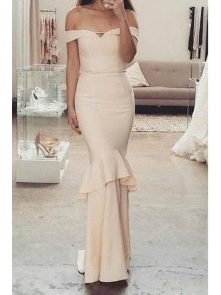 Mermaid Off the Shoulder Long Bridesmaid Dresses 902250