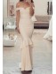 Mermaid Off the Shoulder Long Bridesmaid Dresses 902250
