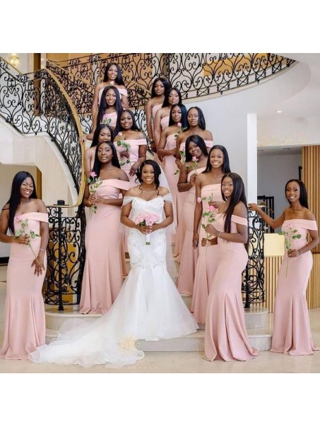 Long Pink Mermaid Floor Length Bridesmaid Dresses 902258 Long Pink Mermaid Floor Length Bridesmaid Dresses 902258