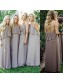 Long Grey Chiffon Floor Length Bridesmaid Dresses 902260 Long Grey Chiffon Floor Length Bridesmaid Dresses 902260