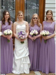 Long Purple Chiffon Beaded Floor Length Bridesmaid Dresses 902263 Long Purple Chiffon Beaded Floor Length Bridesmaid Dresses 902263