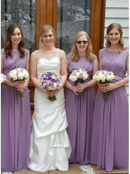 Long Purple Chiffon Beaded Floor Length Bridesmaid Dresses 902263 Long Purple Chiffon Beaded Floor Length Bridesmaid Dresses 902263
